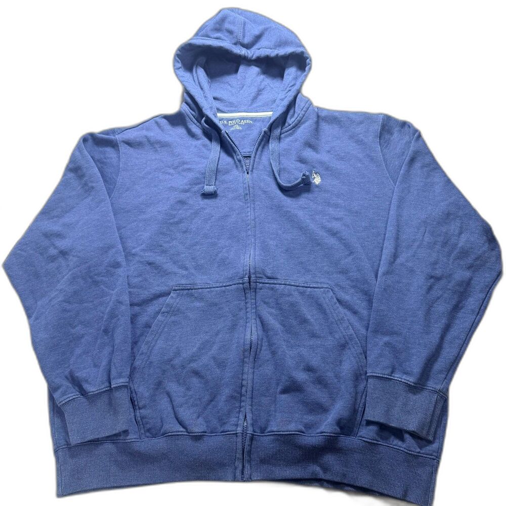 U.S. Polo Assn. Blue Full Zip Hoodie 2XL
